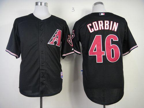 Diamondbacks #46 Patrick Corbin Black Cool Base Stitched Jersey