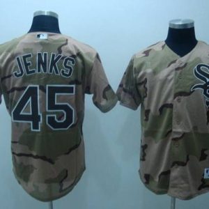 White Sox #45 Bobby Jenks Stitched Camouflage Jersey