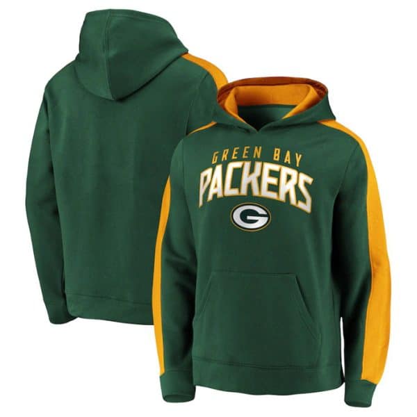 Green Bay Packers Green Game Time Arch Pullover Hoodie