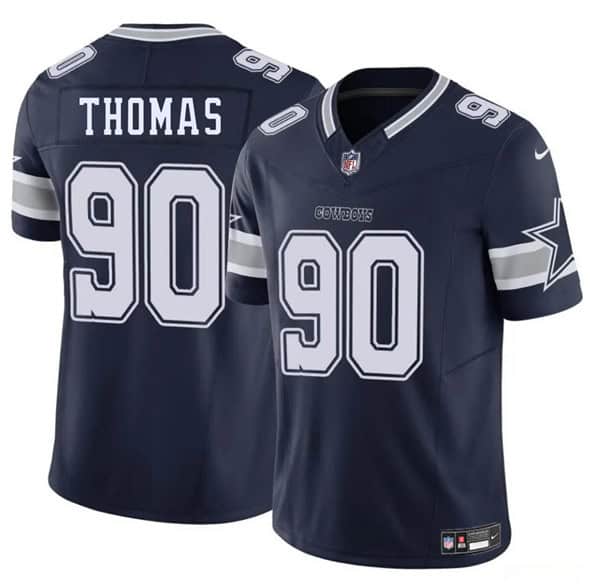 Dallas Cowboys #90 Solomon Thomas Navy 2025 F.U.S.E. Vapor Untouchable Limited Stitched Jersey