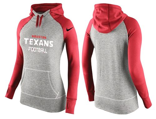 Nike Houston Texans Performance Hoodie Grey Red_1