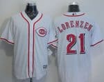 Reds #21 Michael Lorenzen White New Cool Base Stitched Jersey