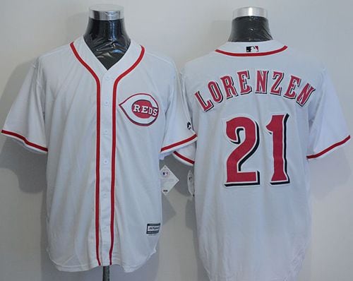 Reds #21 Michael Lorenzen White New Cool Base Stitched Jersey
