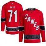 Carolina Hurricanes #71 Jesper Fast 2022 23 Reverse Retro Red Stitched Jersey