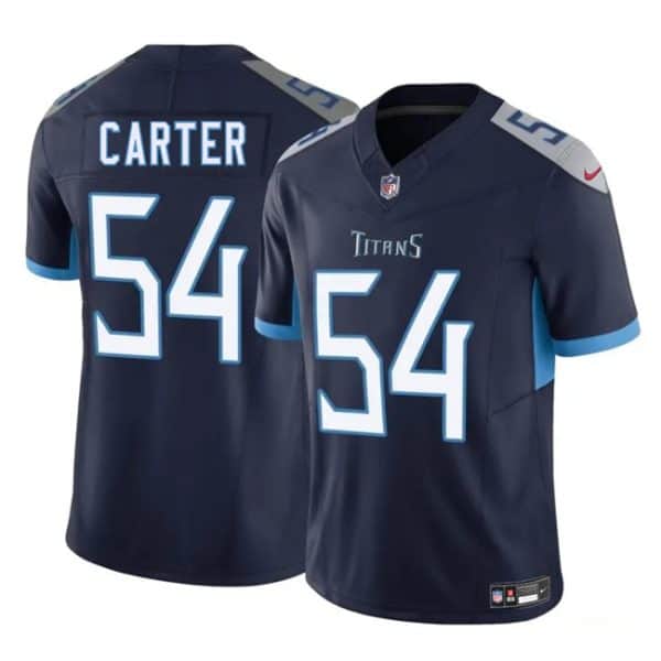 Tennessee Titans #54 Lorenzo Carter Navy 2025 F.U.S.E. Vapor Limited Stitched Jersey