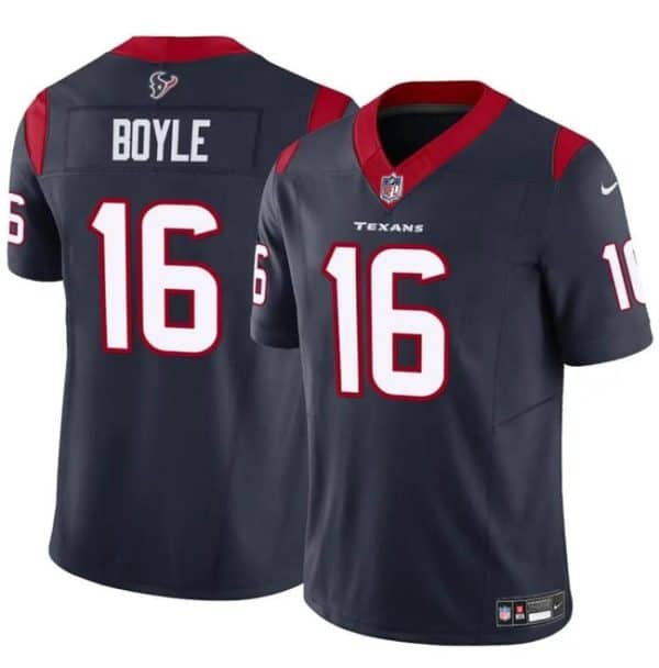 Houston Texans #16 Tim Boyle Navy 2024 F.U.S.E Vapor Untouchable Stitched Jersey
