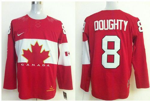 Olympic 2014 CA. #8 Drew Doughty Red Stitched Jersey