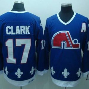 Nordiques #17 Wendel Clark Stitched CCM Throwback Blue Jersey