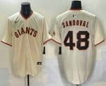 San Francisco Giants #48 Pablo Sandoval Cream Limited Stitched Jersey