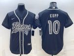 Los Angeles Rams #10 Cooper Kupp Black Reflective With Patch Cool Base Stitched Jersey