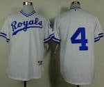 Royals #4 Alex Gordon White 1974 Turn Back The Clock Stitched Jersey