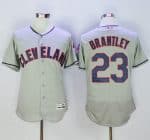 Indians #23 Michael Brantley Grey Flexbase Authentic Collection Stitched Jersey