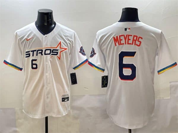 Houston Astros #6 Jake Meyers White 2025 City Connect Limited Stitched Jersey