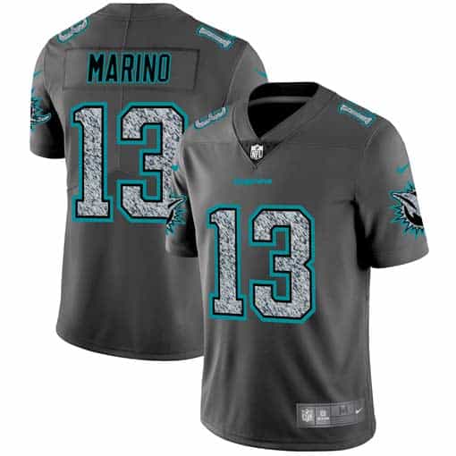 Miami Dolphins #13 Dan Marino 2019 Gray Fashion Static Limited Stitched Jersey