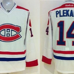 Canadiens #14 Tomas Plekanec Stitched White Jersey