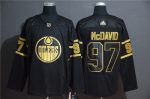 Edmonton Oilers #97 Connor McDavid Black Golden Stitched Jersey