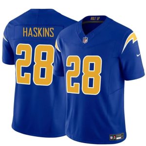 Los Angeles Chargers #28 Hassan Haskins Royal 2024 F.U.S.E. Vapor Limited Stitched Jersey