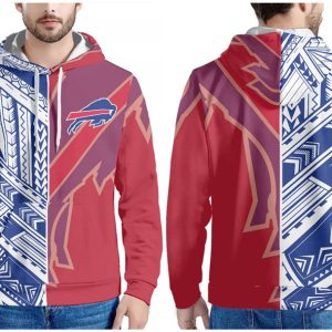 Buffalo Bills Royal Red White Pullover Hoodie