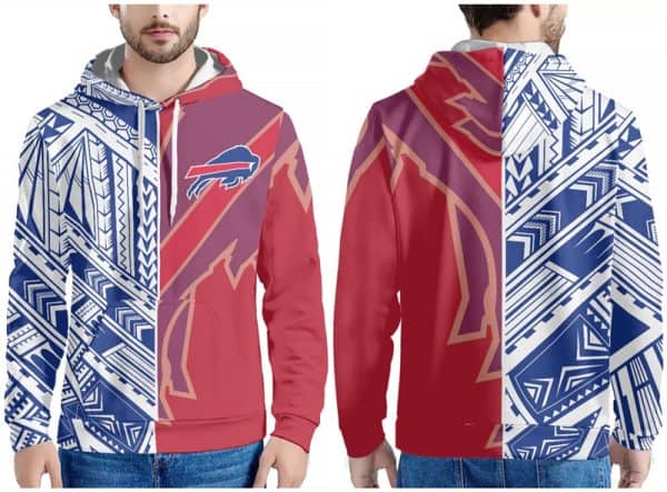 Buffalo Bills Royal Red White Pullover Hoodie