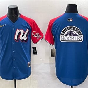 National League Colorado Rockies Team Big Logo Blue Red Alternate 2025 All-Star Edition Limited Stitched