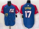 National League #17 Shohei Ohtani Blue Red Alternate 2025 All-Star Edition Limited Stitched Jersey