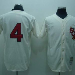 Mitchell And Ness White Sox #4 Luke Appling Stitched Cream Throwback Jersey