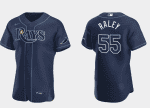 Tampa Bay Rays #55 Luke Raley Navy Flex Base Stitched Jersey