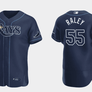 Tampa Bay Rays #55 Luke Raley Navy Flex Base Stitched Jersey