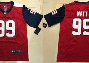 Texans #99 J.J. Watt Red Limited Stitched Jersey