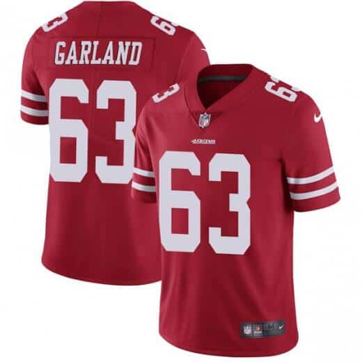 San Francisco 49ers #63 Ben Garland Red Vapor Untouchable Limited Stitched Jersey