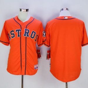 Astros Blank Orange Cool Base Stitched Jersey