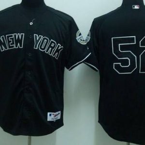 Yankees #52 C.C. Sabathia Stitched Black Jersey