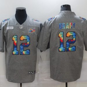 Tampa Bay Buccaneers #12 Tom Brady 2020 Grey Crucial Catch Limited Stitched Jersey