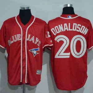 Blue Jays #20 Josh Donaldson Red New Cool Base Canada Day Stitched Jersey