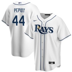Tampa Bay Rays #44 Ryan Pepiot White Cool Base Stitched Jersey