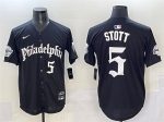 Philadelphia Phillies #5 Bryson Stott Black Gothic Vapor Limited Stitched Jersey