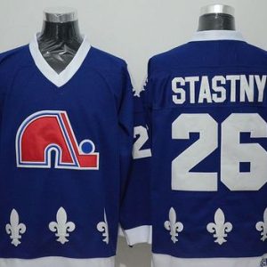 Nordiques #26 Peter Stastny Blue CCM Throwback Stitched Jersey
