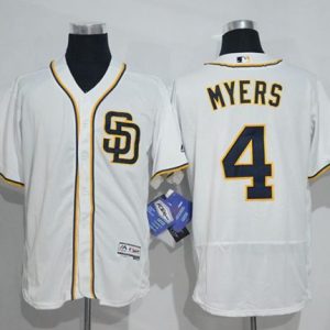 Padres #4 Wil Myers White Flexbase Authentic Collection Stitched Jersey
