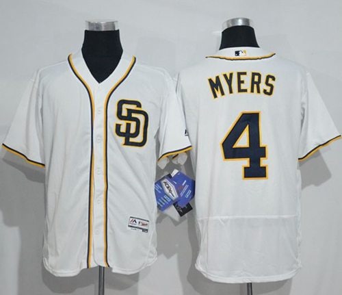 Padres #4 Wil Myers White Flexbase Authentic Collection Stitched Jersey