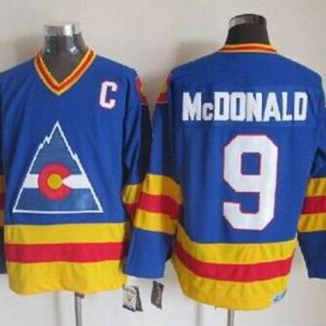 Avalanche #9 Lanny Mcdonald Blue CCM Throwback Stitched Jersey
