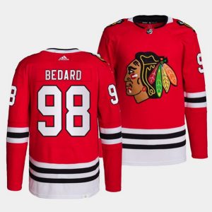 Chicago Blackhawks #98 Connor Bedard Red Stitched Jersey