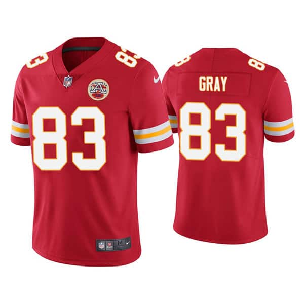 Kansas City Chiefs #83 Noah Gray Red Limited Stitched Jersey