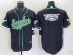 Philadelphia Eagles Black Team Big Logo Cool Base Stitched Jersey
