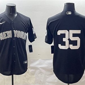 New York Yankees #35 Cody Bellinger Black Cool Base Stitched Jersey