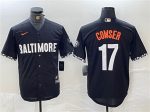 Baltimore Orioles #17 Colton Cowser Black 2023 City Connect Cool Base Stitched Jersey