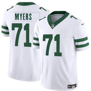 New York Jets #71 Josh Myers White 2025 F.U.S.E. Vapor Untouchable Limited Stitched Jersey