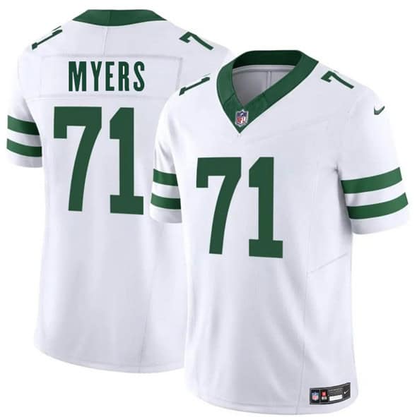 New York Jets #71 Josh Myers White 2025 F.U.S.E. Vapor Untouchable Limited Stitched Jersey