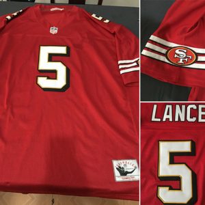 San Francisco 49ers Customized Red Throwback Stitched Limited NFL Jersey