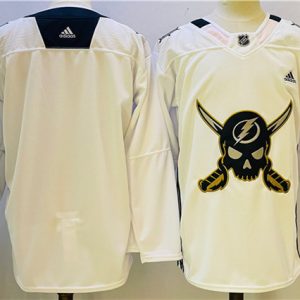 Tampa Bay Lightning Blank White Stitched Jersey