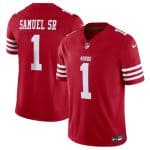 San Francisco 49ers #1 Deebo Samuel Red 2024 F.U.S.E. Vapor Untouchable Limited Stitched Jersey